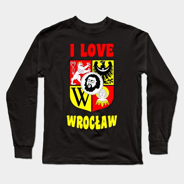 I love Wrocław - Poland Long Sleeve T-Shirt by Slavstuff